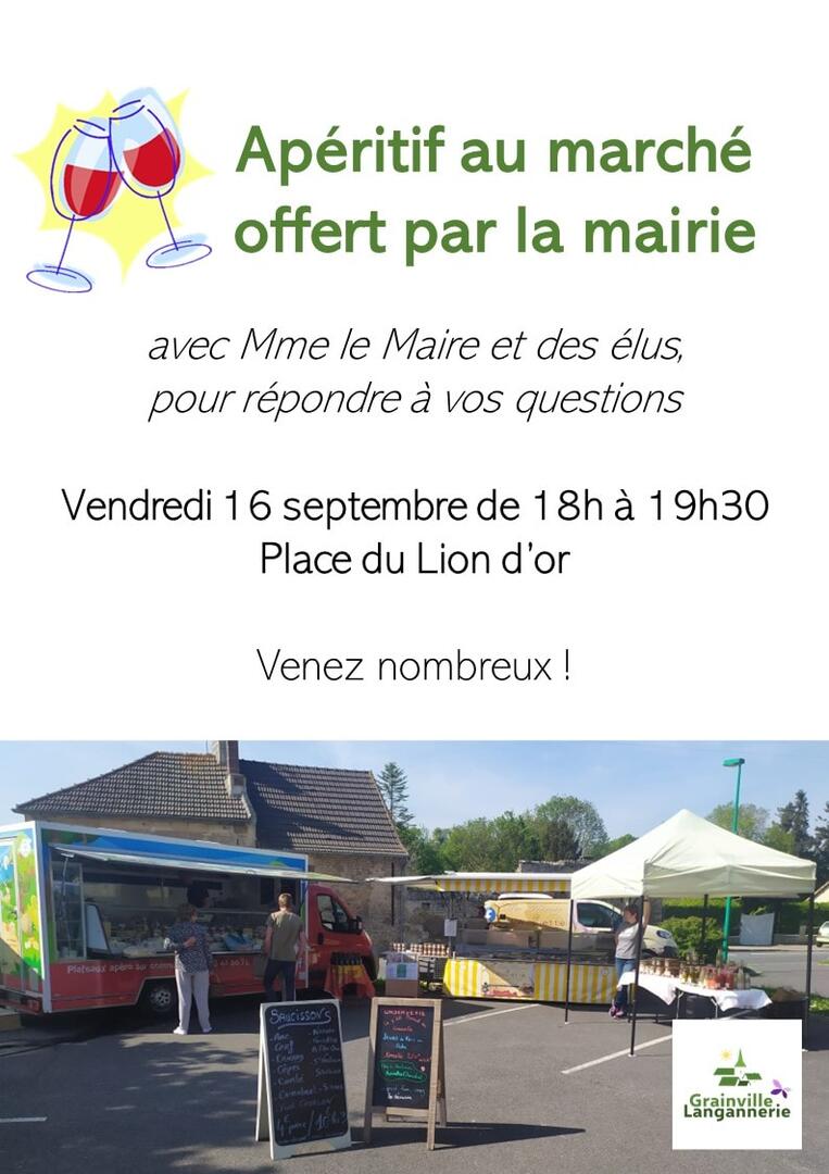 apéritif au marché de Grainville