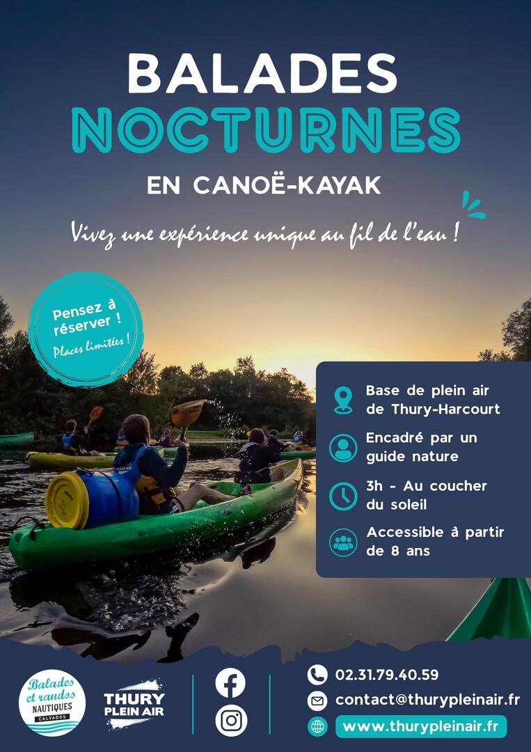 balades nocturnes canoe kayak