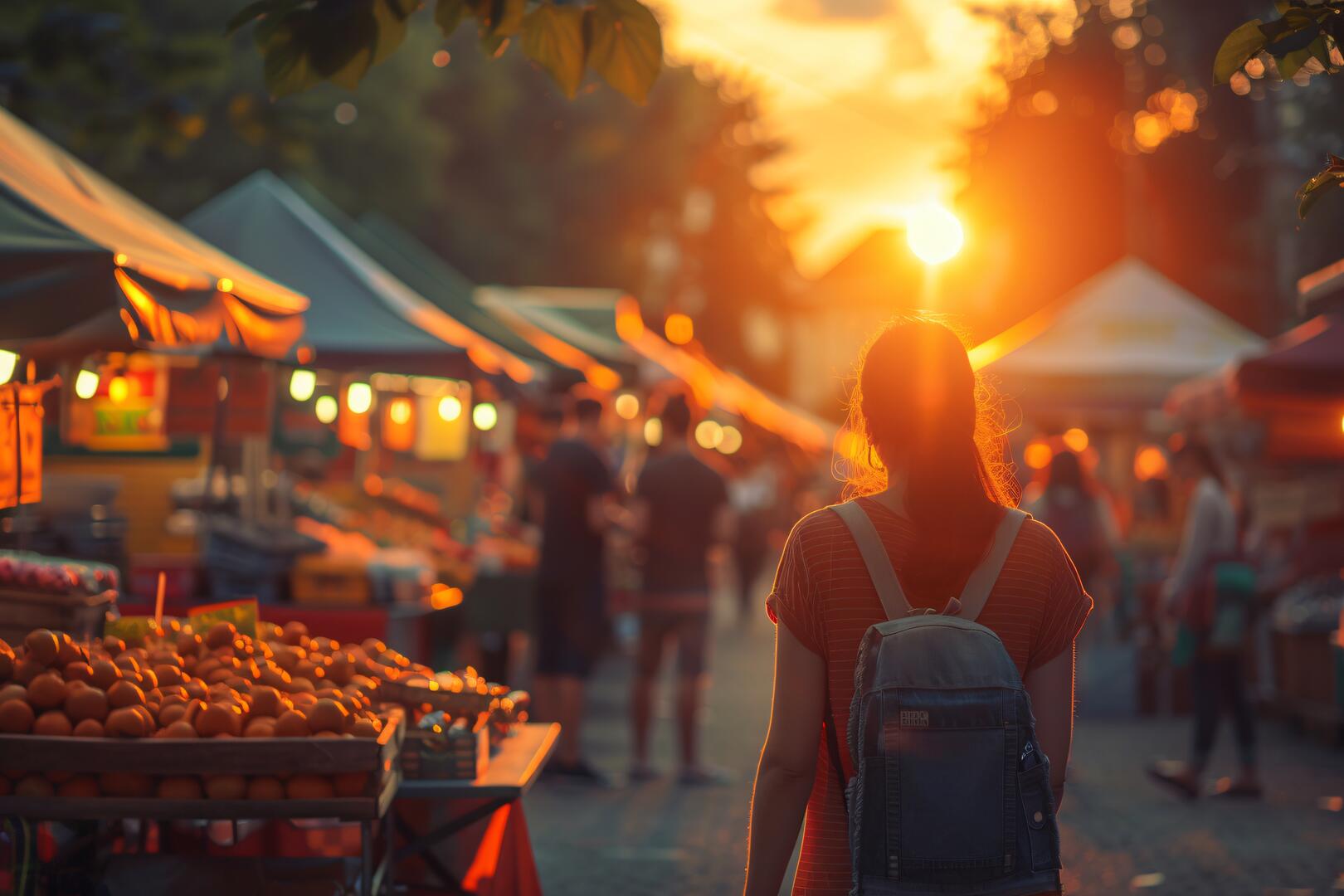 marché nocturne été