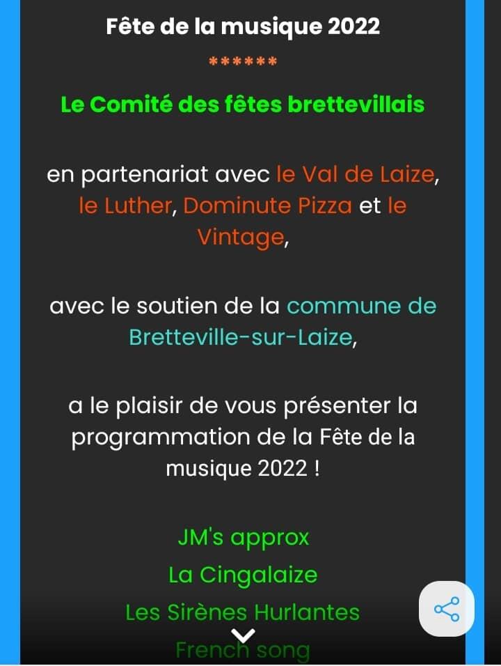 fete musique bretteville sur laize 2022