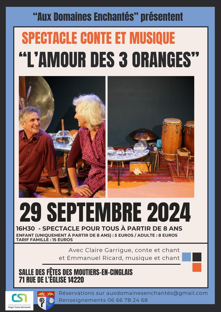 Affiche spectacle "L'Amour des 3 oranges"