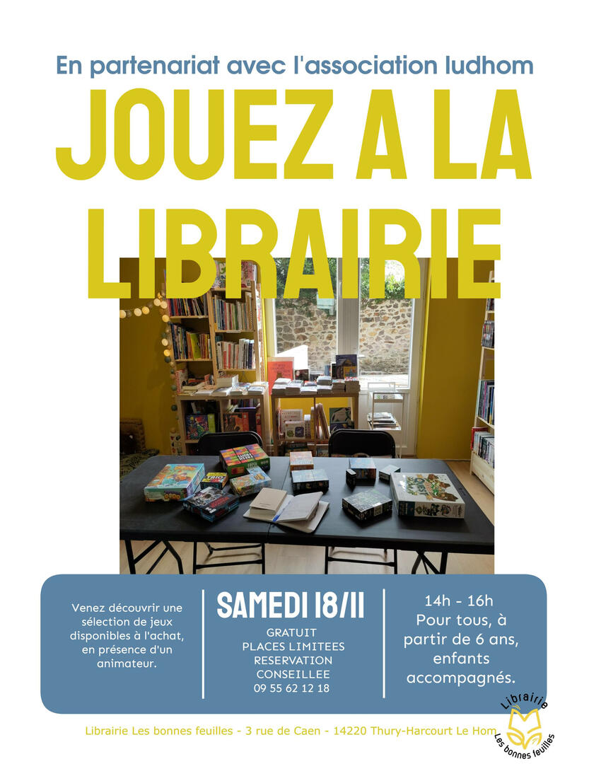 jeux librairie les bonnes feuilles