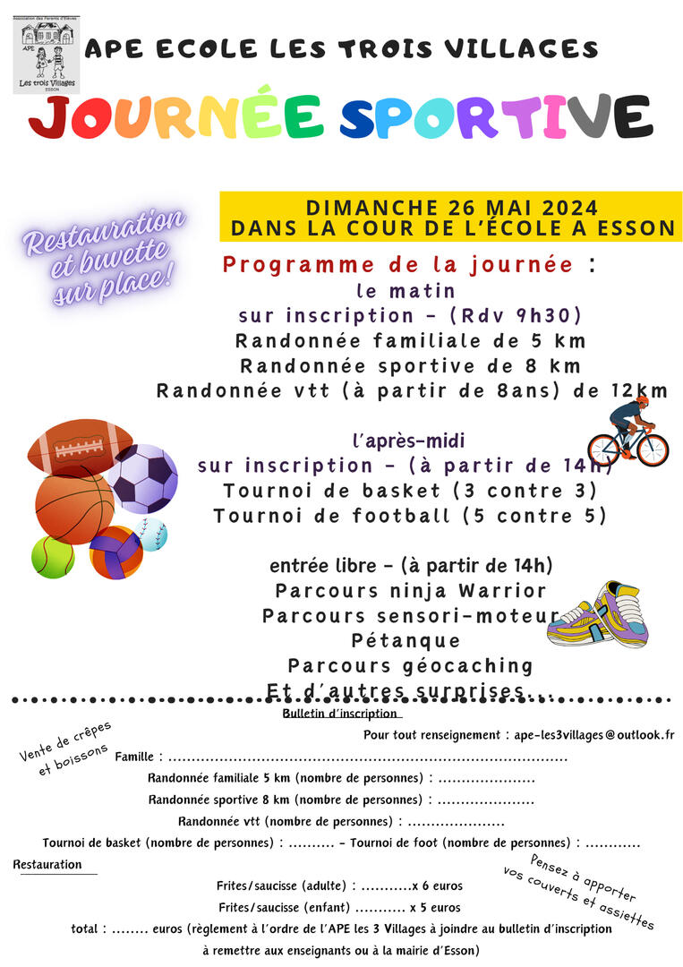 journée sportive APE
