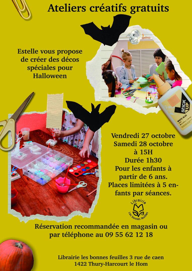 Ateliers créatifs à la librairie