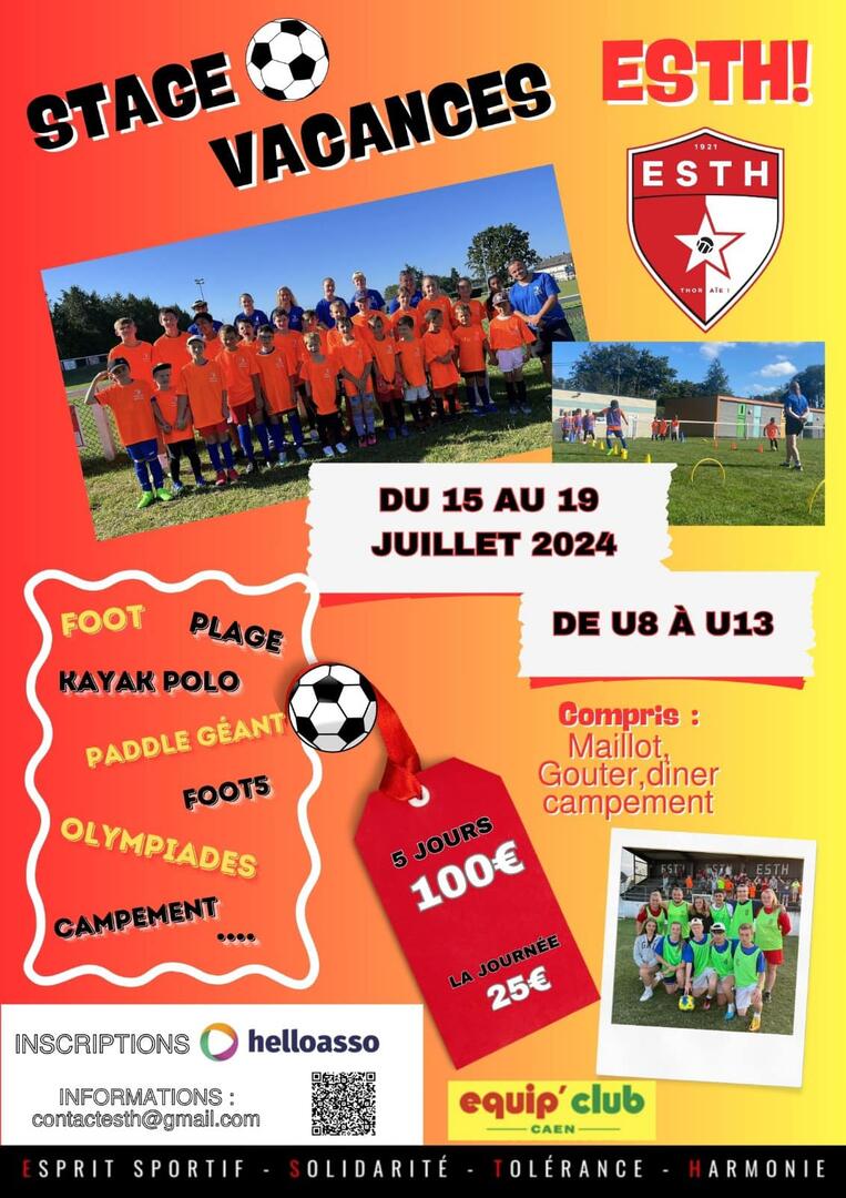 stage foot vacances