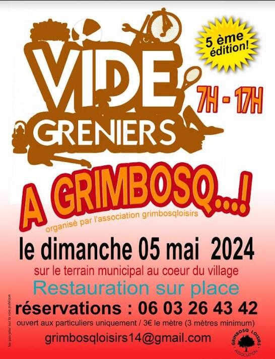 vide grenier grimbosq 2024