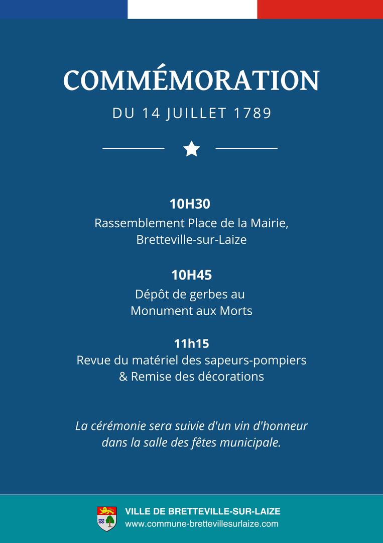 Commémoration 14 juillet 1789