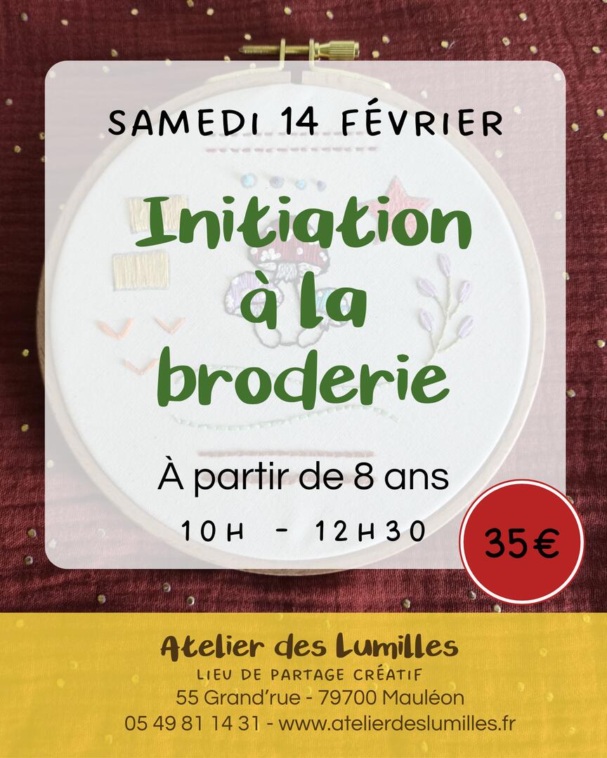 Atelier initiation broderie