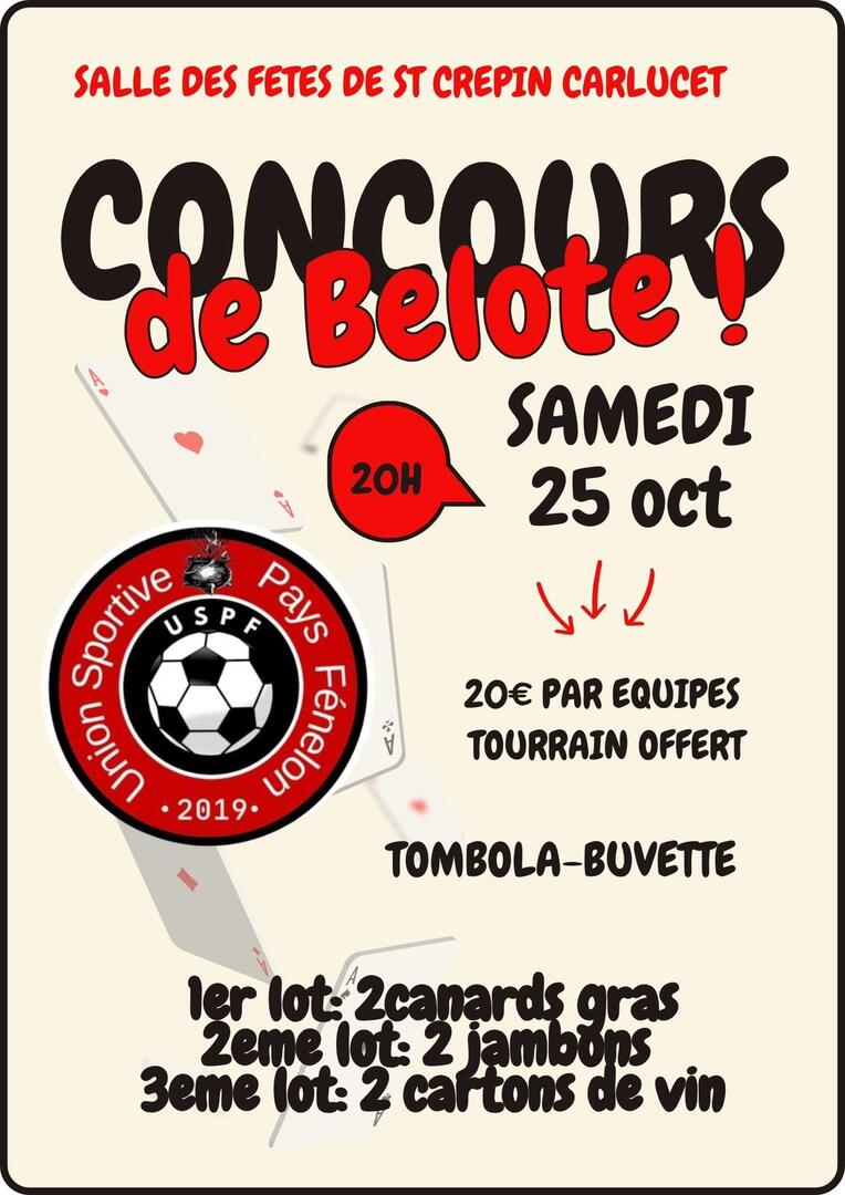 Belote Saint Crépin 25 octobre