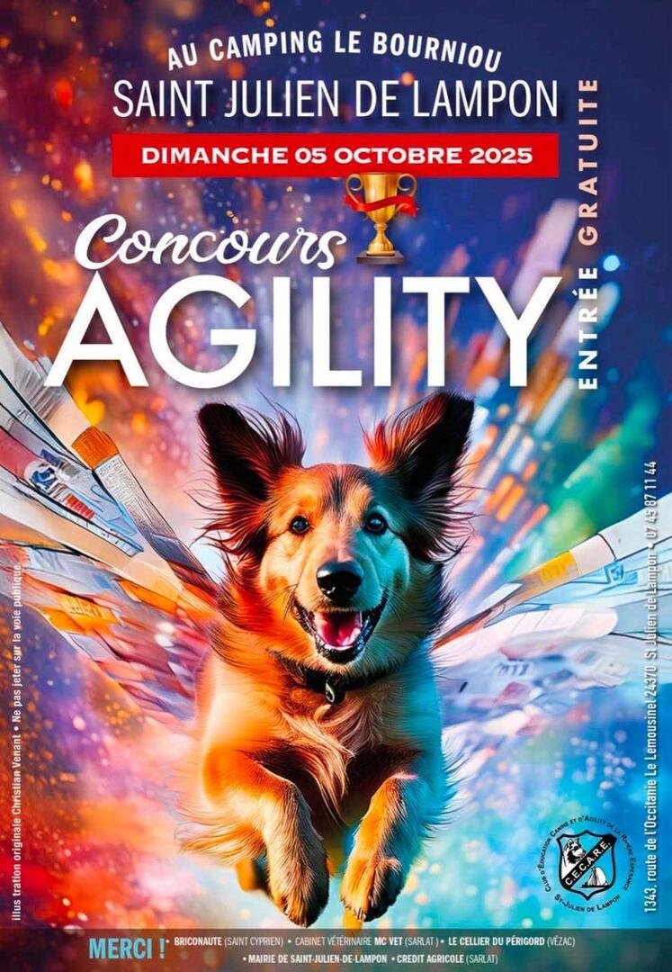 Concours Agility Saint Julien de Lampon le 5 octobre