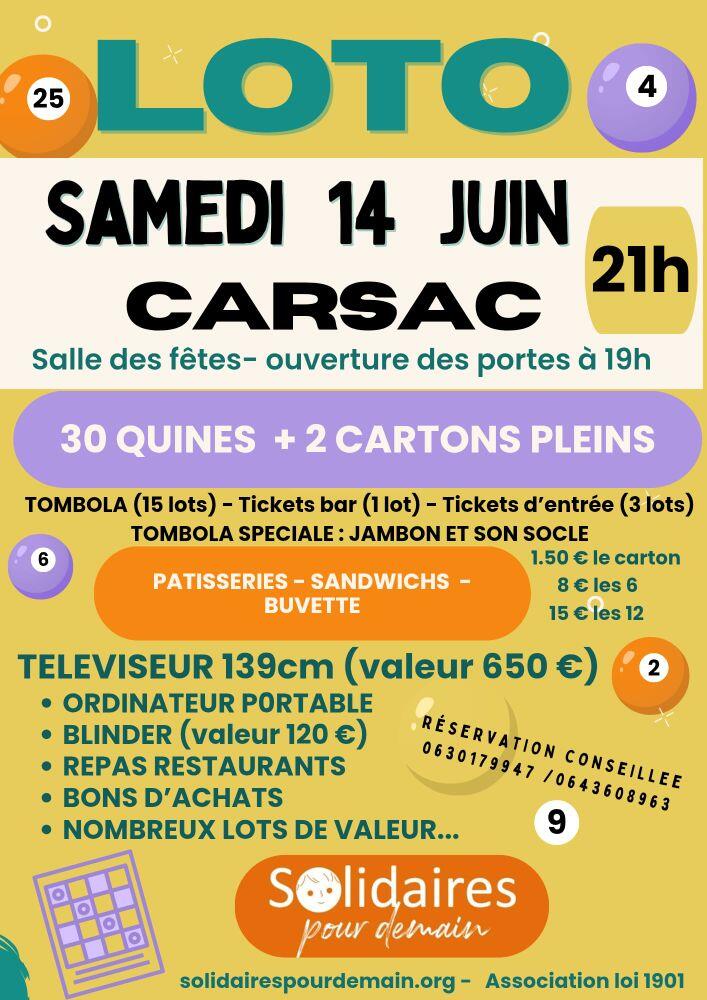Loto Carsac 14 Juin