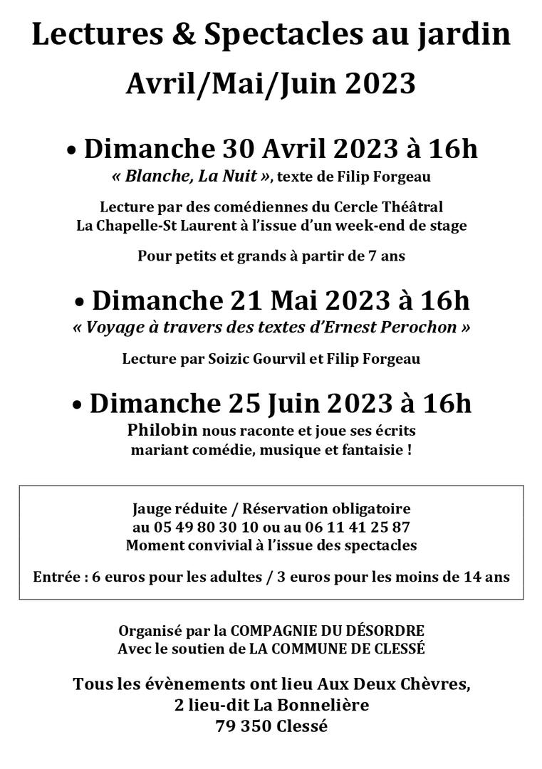 Programme Compagnie du Désordre-clessé