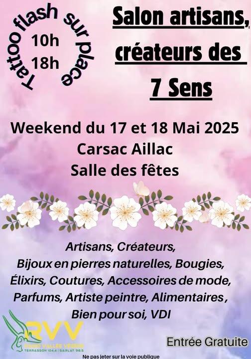 Salon créateurs des 7 Sens Carsac 17-18 Mai 2025