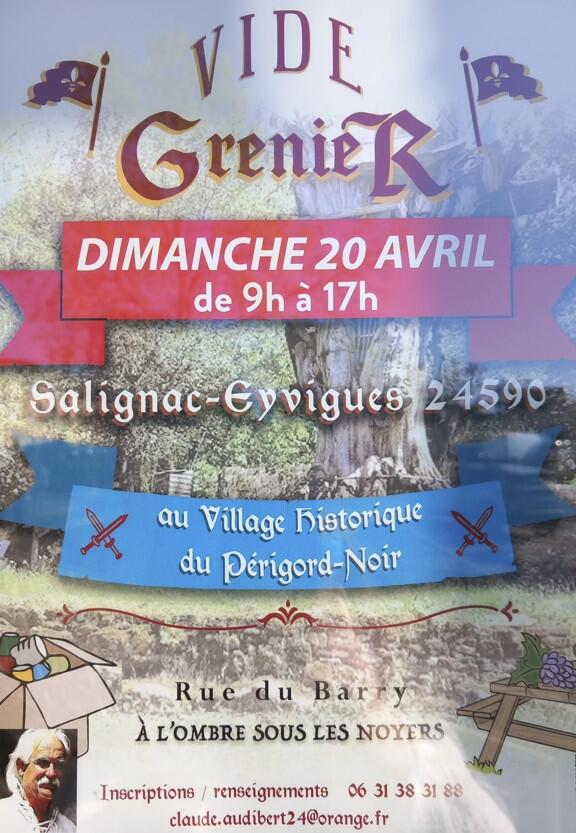 Vide grenier Salignac 20 Avril 2025