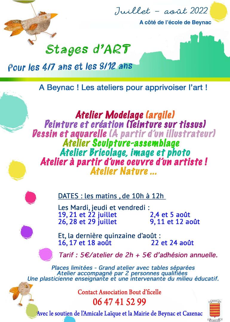stage d'art