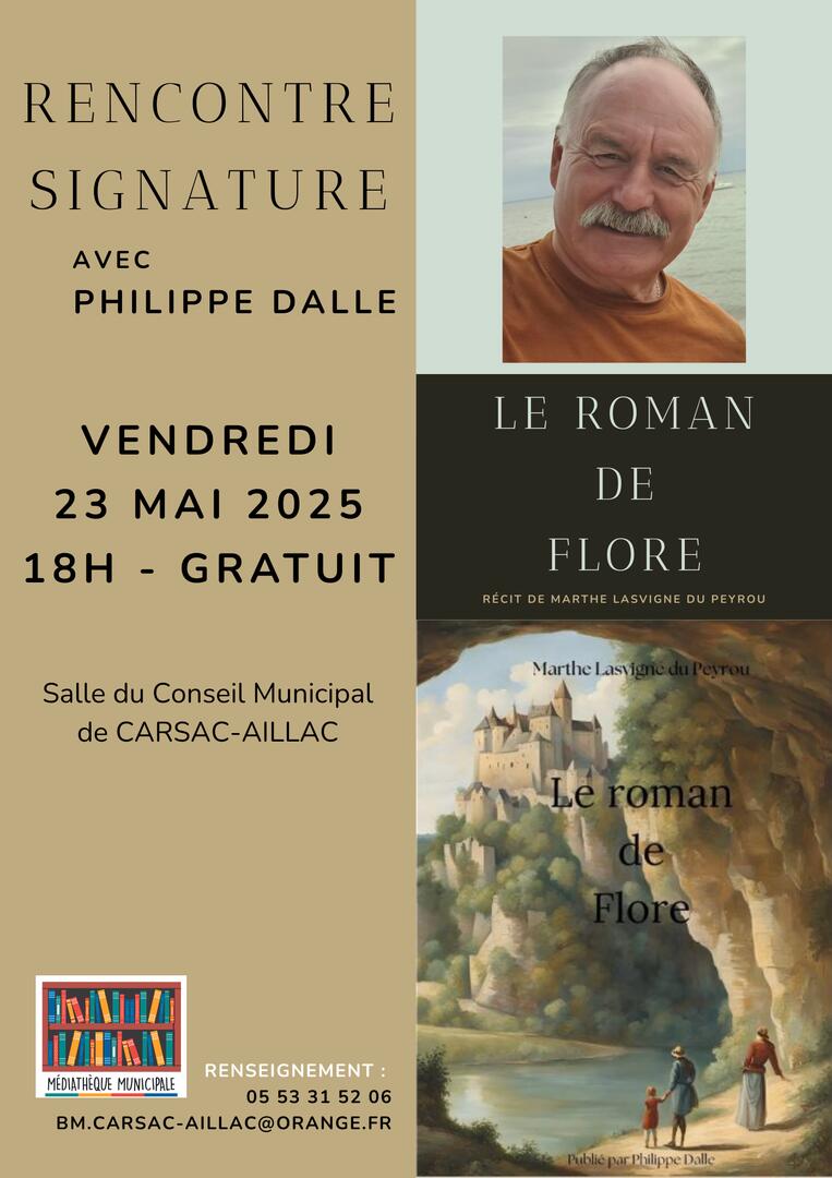 Conférences 2025 - signature Le roman de Flore