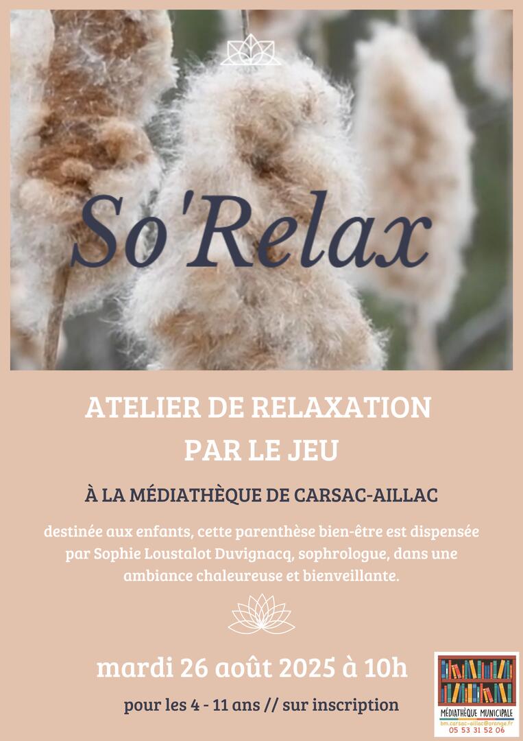 so'relax - so relax 26 Aout 2025