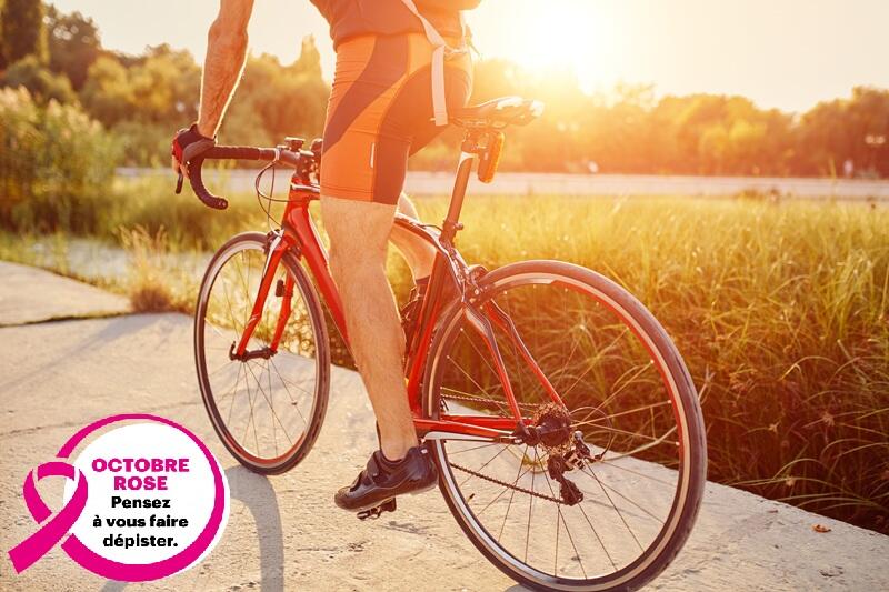 Young man are cycling road bike in the evening