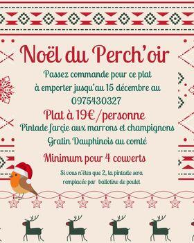 Menu Noël à emporter Le Perch'oir