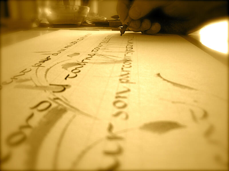 Atelier-de-calligraphie @Éric Montigny
