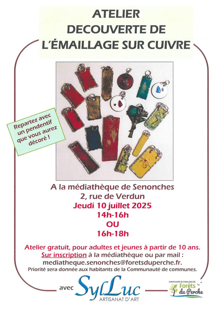 Affiche SylLuc médiathèque senonches 10 juillet
