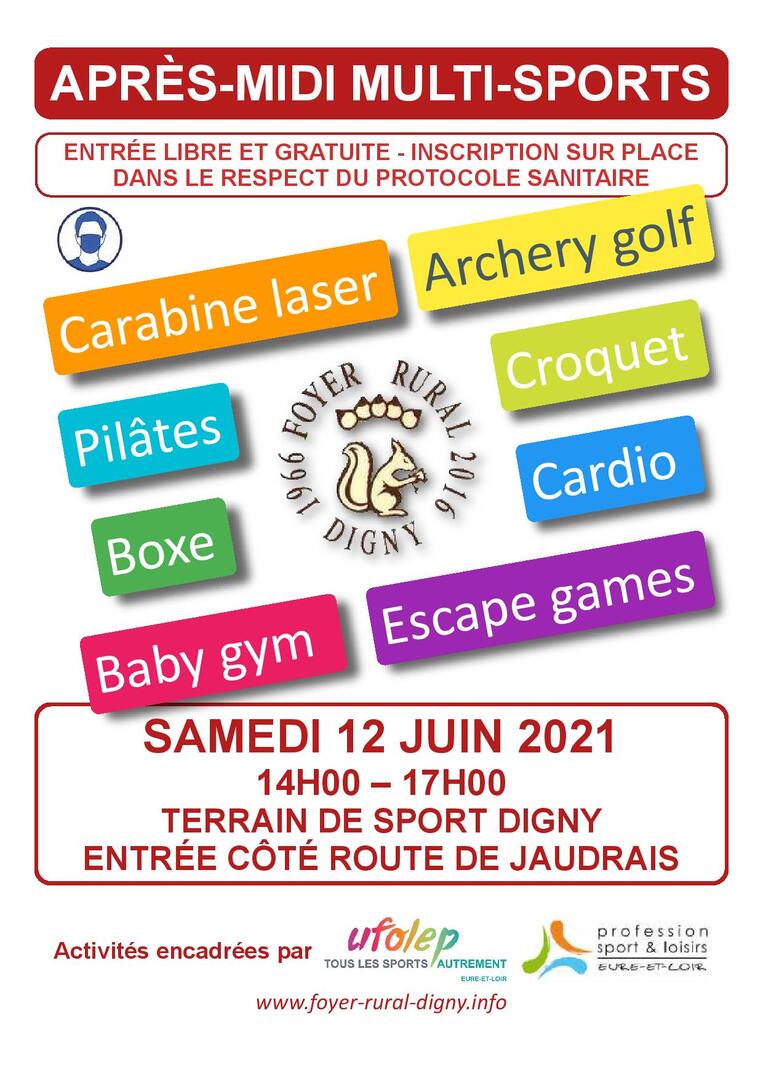Après midi multi sport Digny par le foyer rural