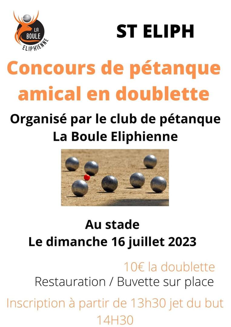 Concours de pétanque Boule Eliphienne