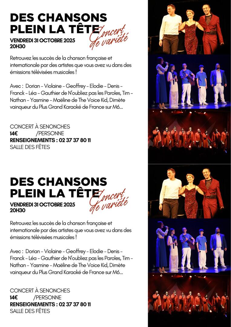 DES CHANSONS PLEIN LA TÊTE 31 octobre