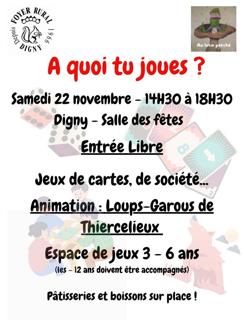 DIGNY A QUOI TU JOUES 22 NOVEMBRE
