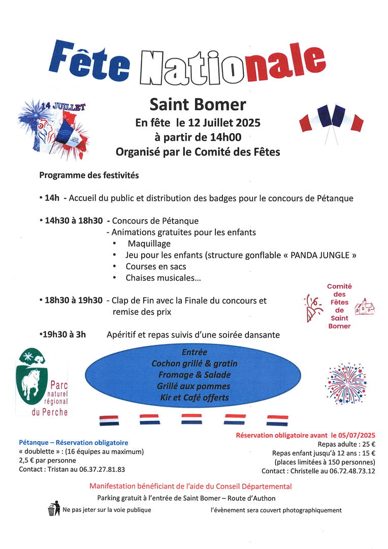 Fête nationale saint bomer