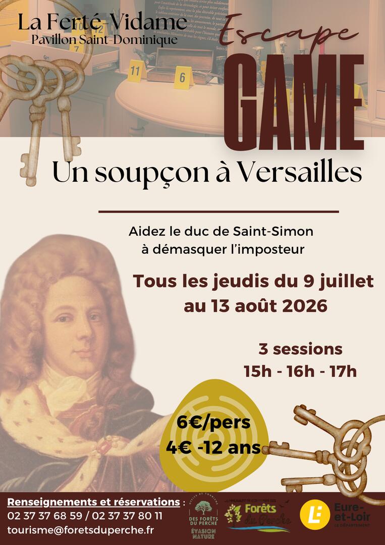 Flyer Escape Game Jeu Aventure énigme Ludique Illustration Photo Formes Beige Bleu  - 1