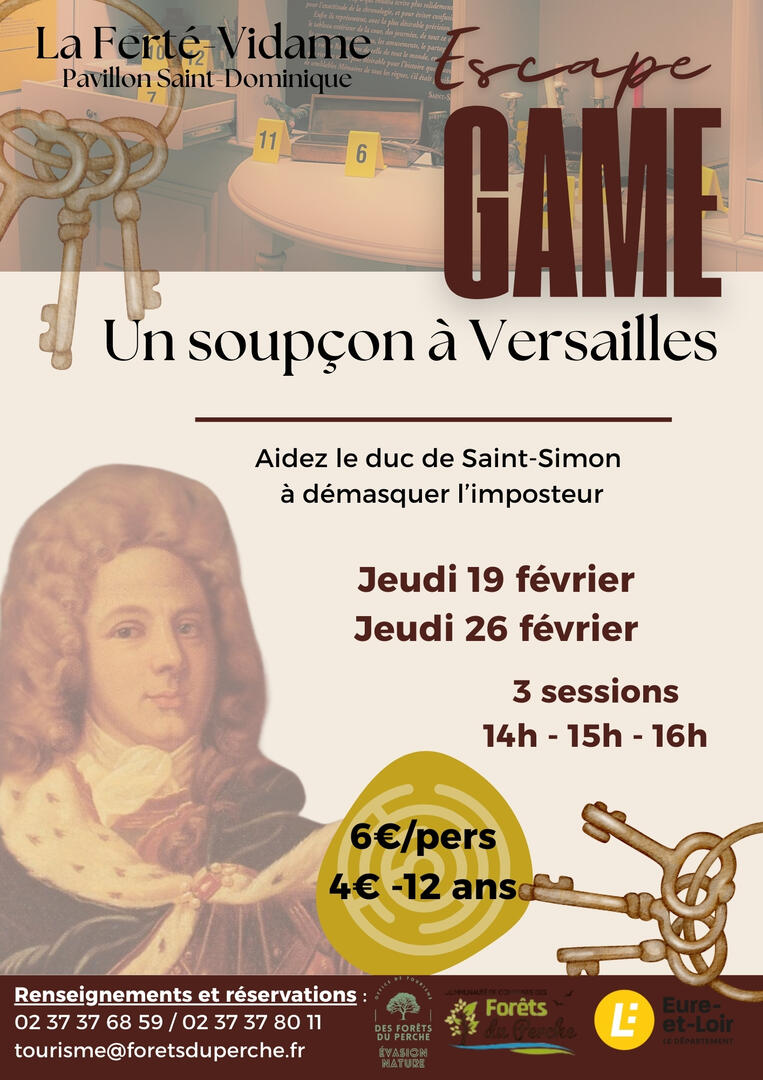 Flyer Escape Game Jeu Aventure énigme Ludique Illustration Photo Formes Beige Bleu  - 1