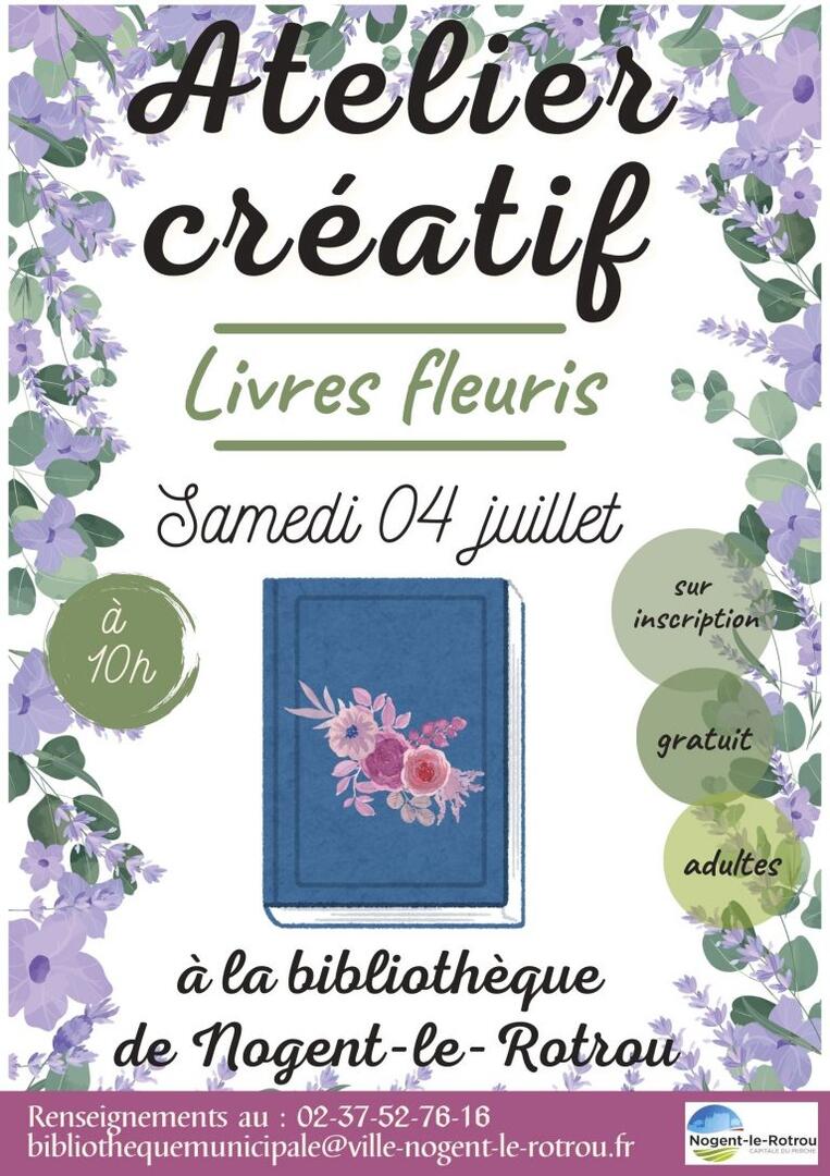 Atelier livres fleuris