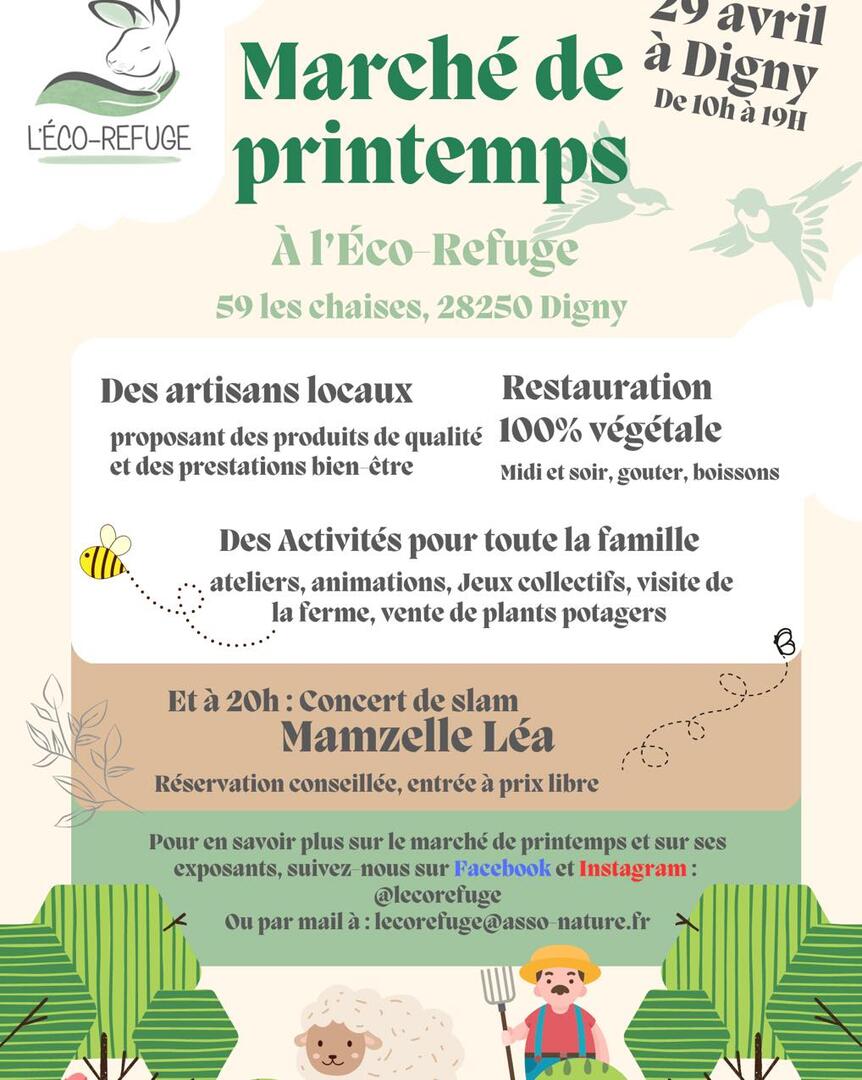 L ECO REFUGE 29 AVRIL MARCHE DE PRINREMPS