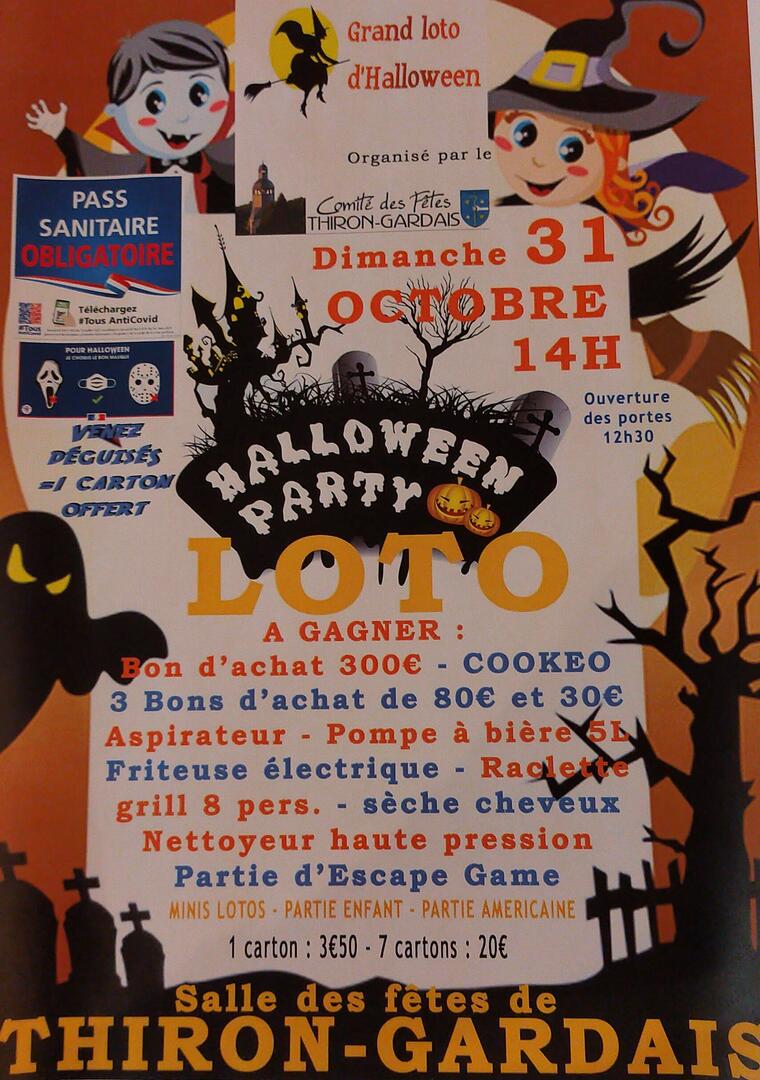 Loto d'halloween TG- T