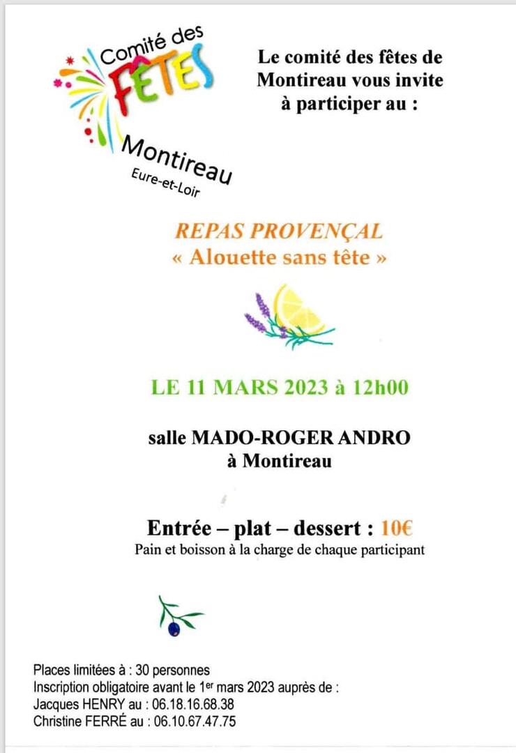 Repas provençal Montireau