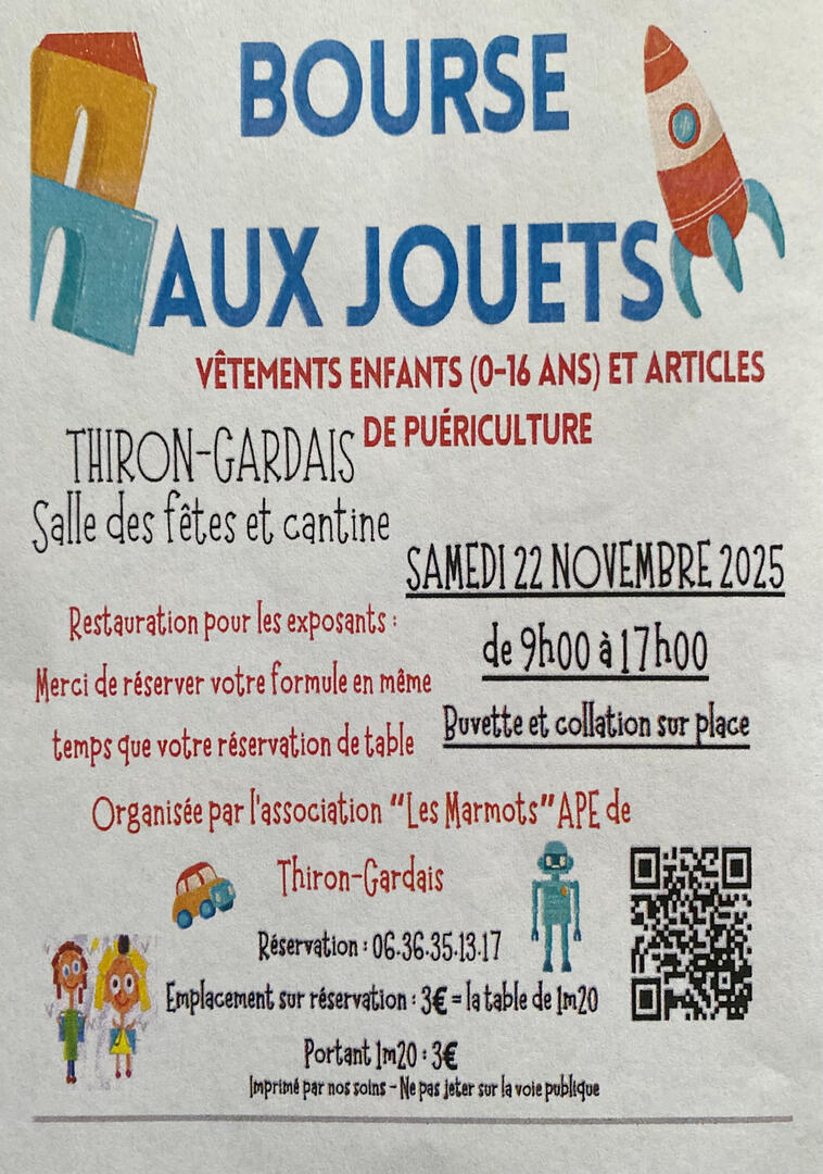 Thiron-Gardais - 🛼 BOURSE AUX JOUETS 🚕-1760685707