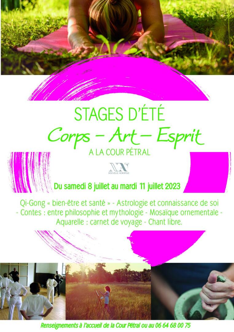 affiche stages d'été