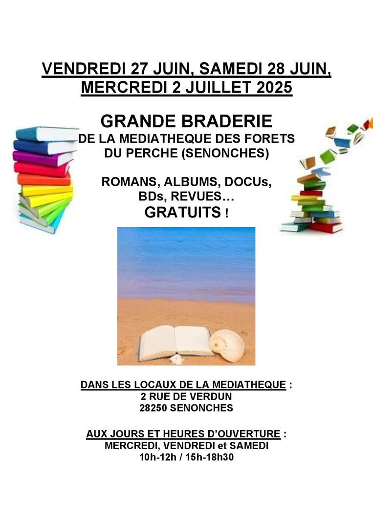 braderie 2025 27 juin 28 juin 2 juillet
