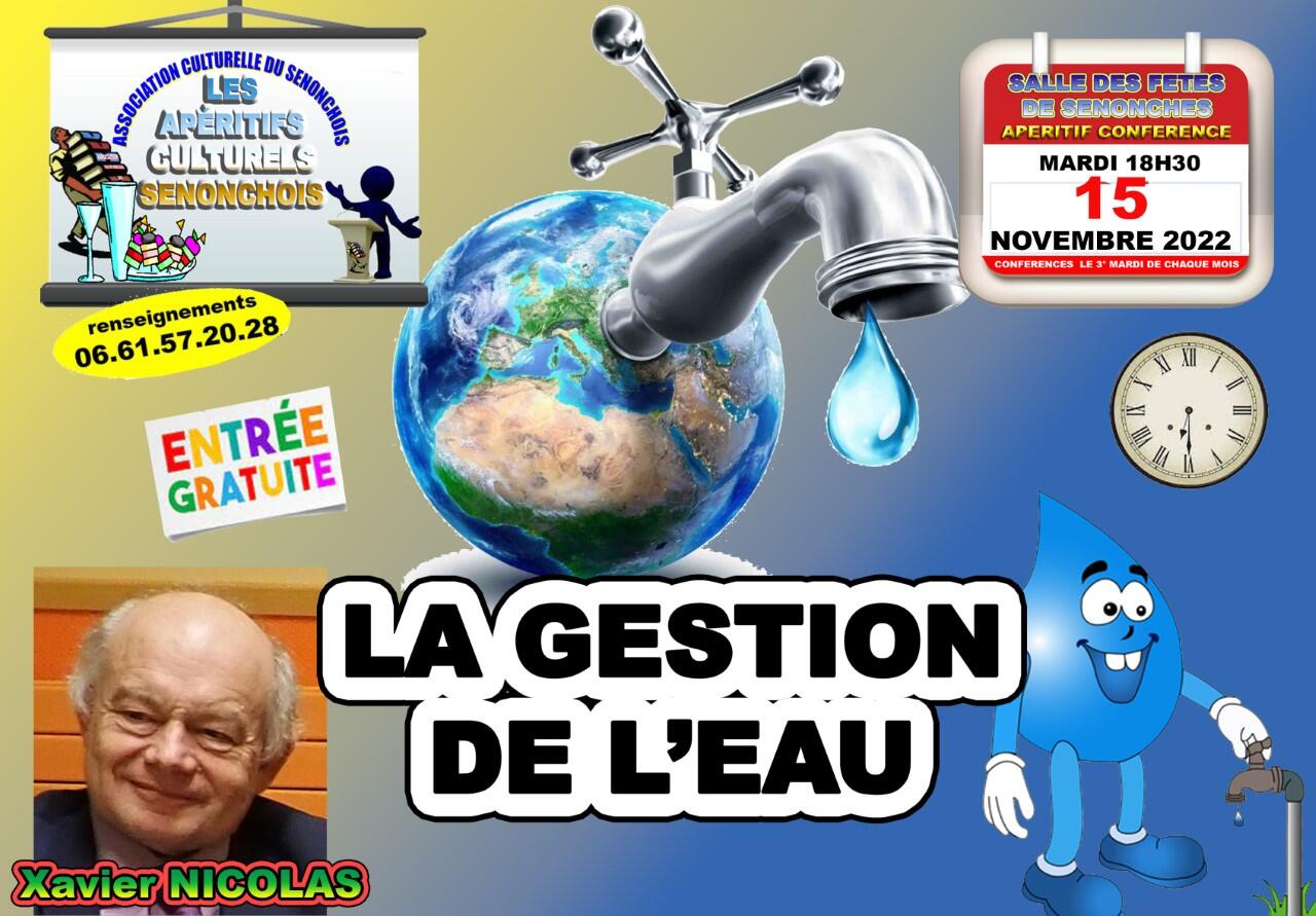 conférence 15 novembre la gestion de l'eau