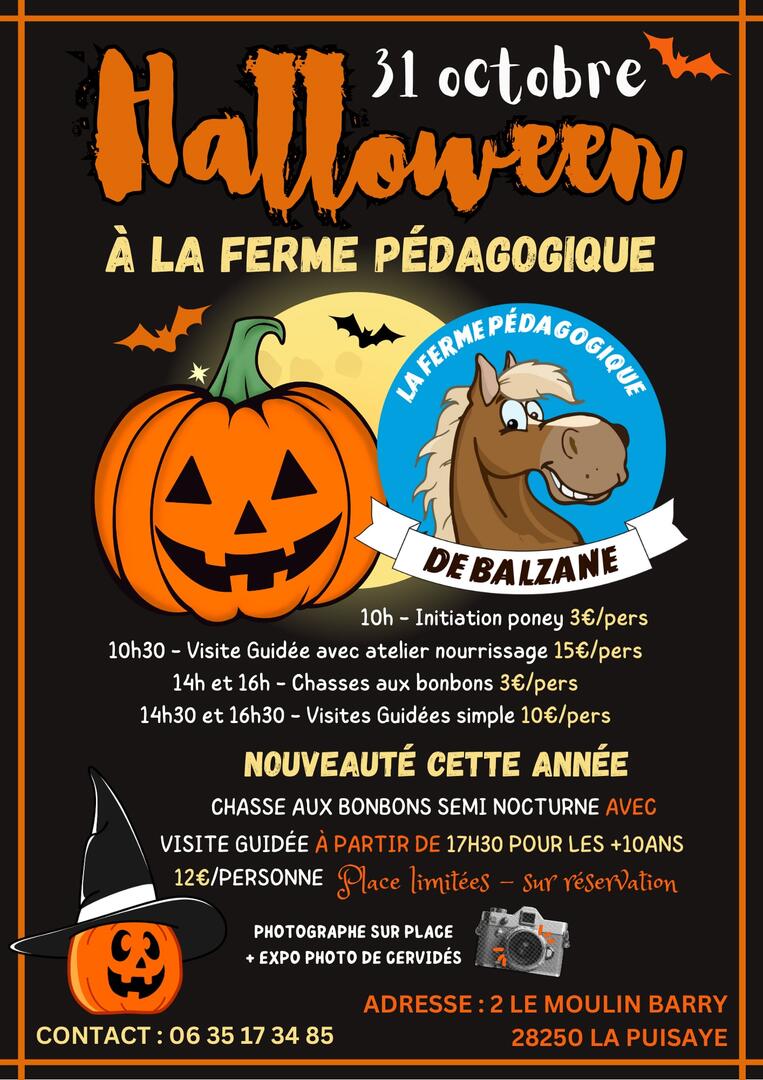 halloween ferme balzane la puisaye 31 octobre