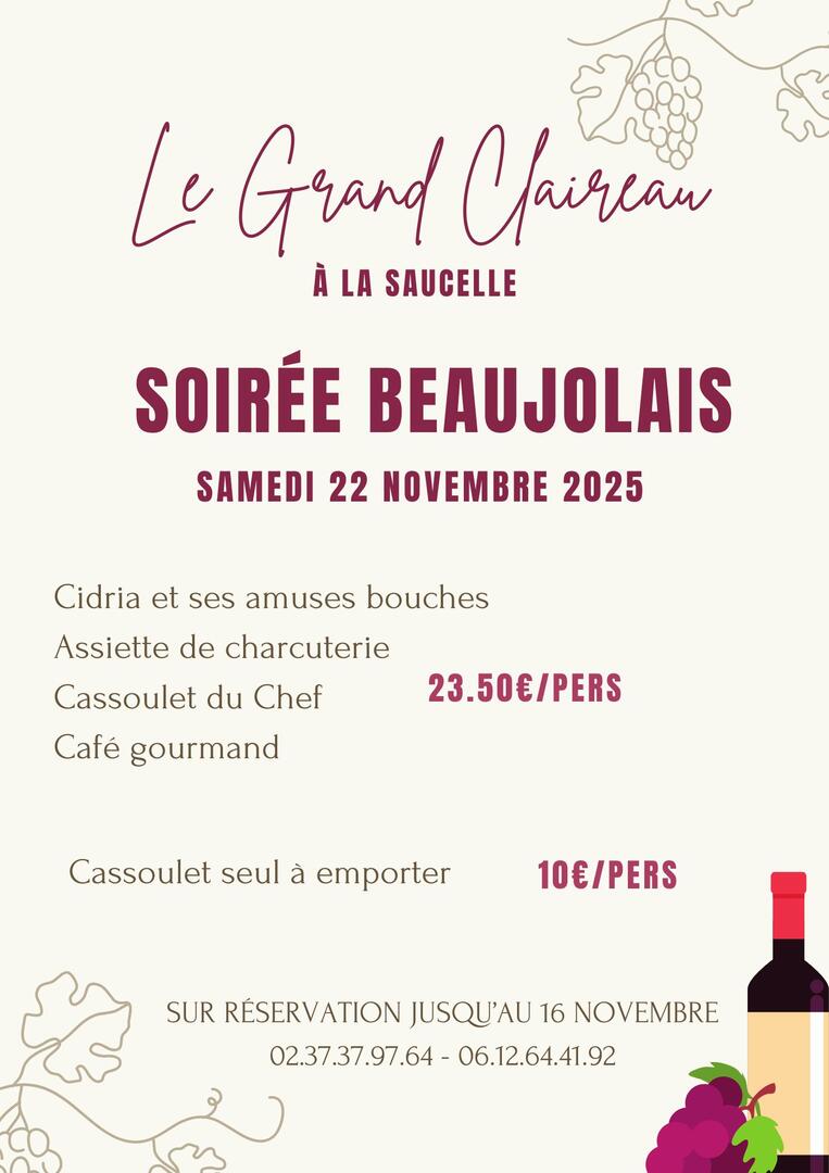 le grand claireau cassoulet 22 novembre