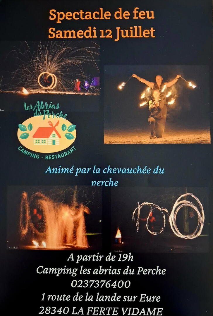 les abrias 12 juillet spectacle de feu