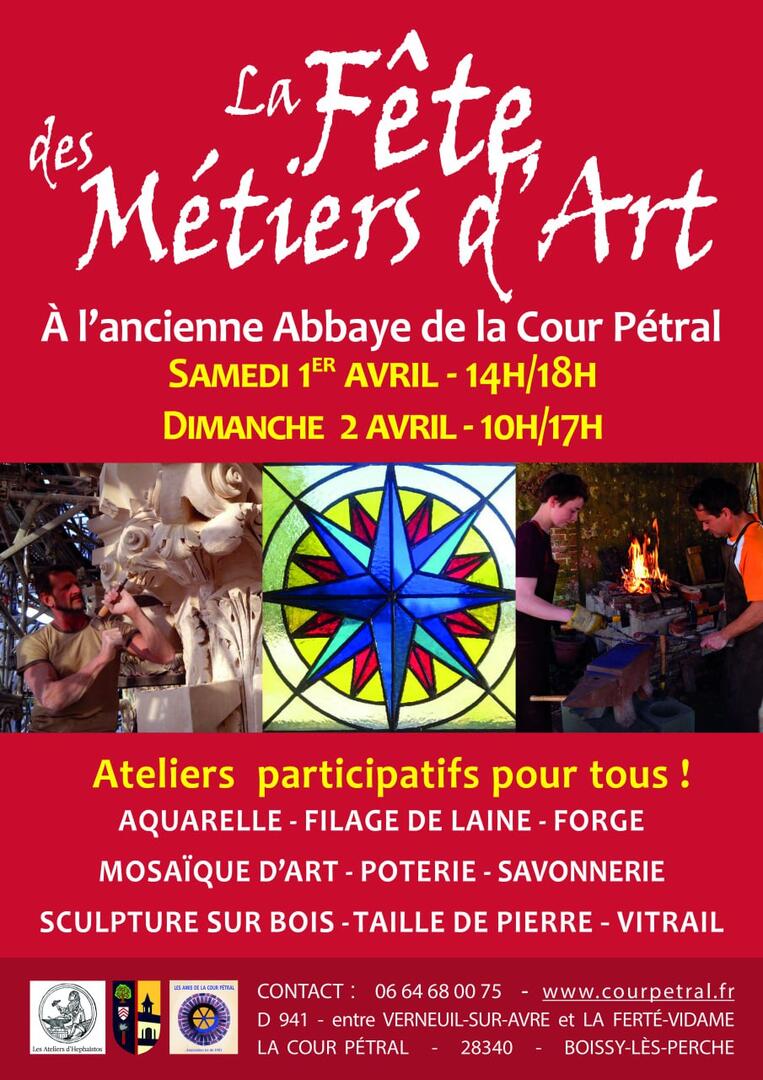 photo affiche métiers d'art la cour petral 1 et avril