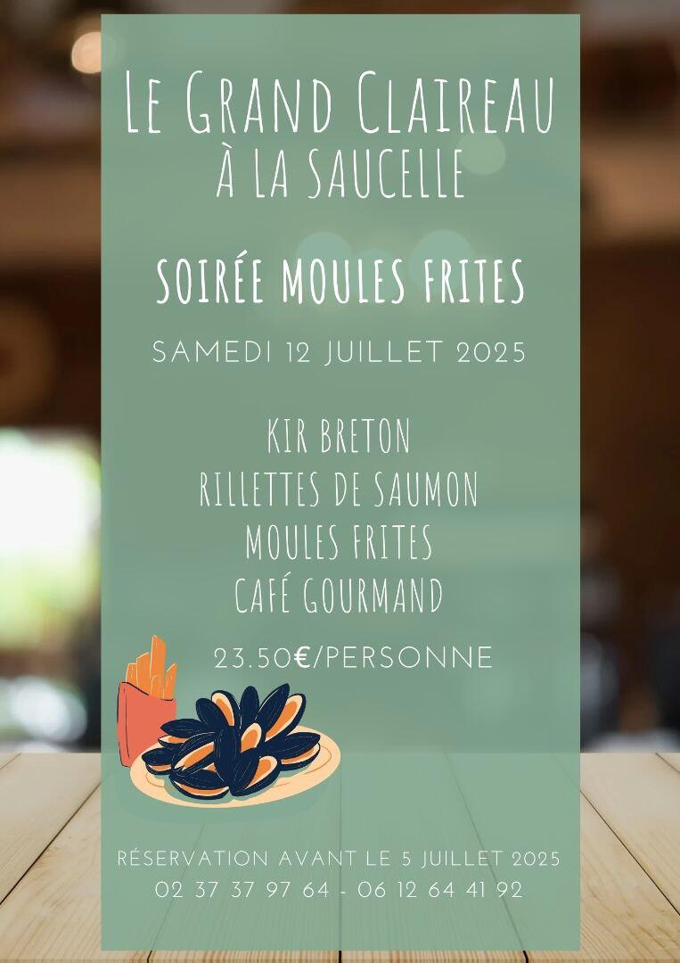 soirée moules frites le grand claireau 5 juillet
