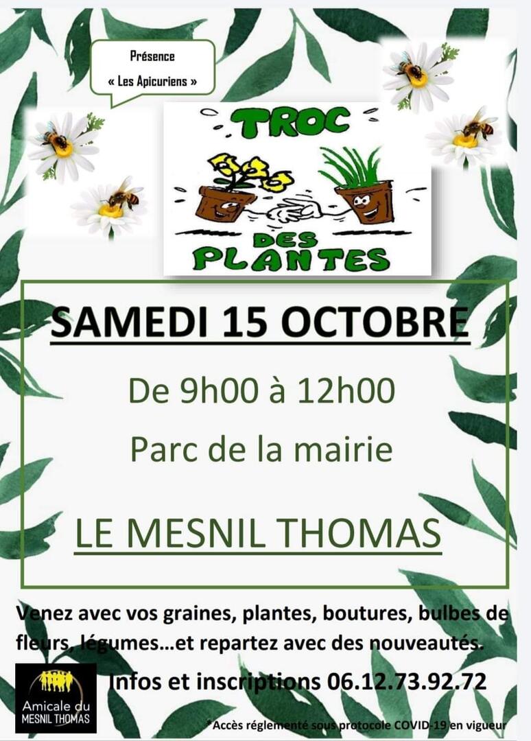 troc des plantes le mesnil thomas 15 octobre