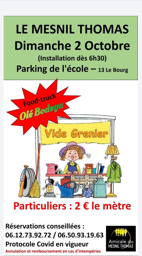 vide grenier 2 octobre
