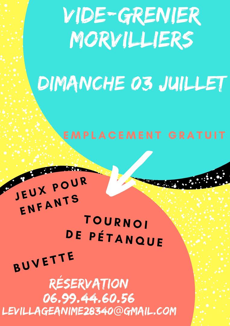 vide grenier Morvilliers 3 juillet
