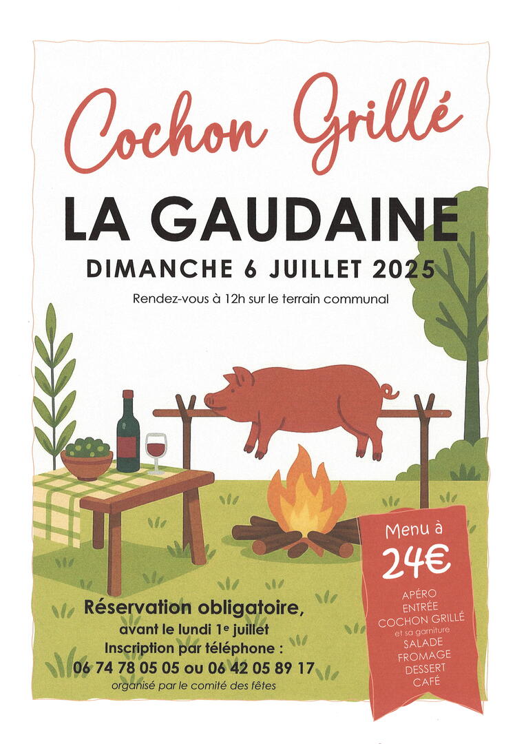 Cochon grillé La Gaudaine