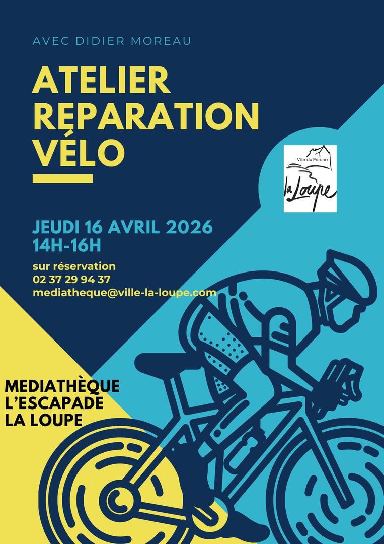 Bleu Jaune Illustré Vélo Gym Affiche - 1